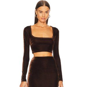 House of Harlow 1960 x REVOLVE Ovelia Top in Chocolate Brown NWOT Size Small